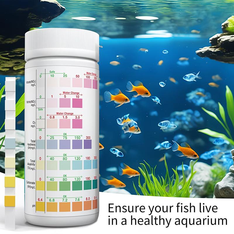 Water Testing Kit - Bandelettes de Test d'Eau pour Aquarium